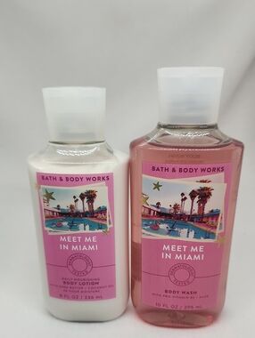 Bath & Body Works Meet Me in Miami Body Wash & Lotion New